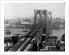 Brooklyn Bridge Over East River and Surrounding Area by Anonymous
