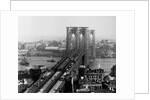 Brooklyn Bridge Over East River and Surrounding Area by Anonymous