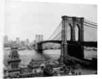 Brooklyn Bridge Over East River and Surrounding Area by Anonymous