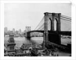 Brooklyn Bridge Over East River and Surrounding Area by Anonymous