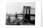 Brooklyn Bridge Over East River and Surrounding Area by Anonymous