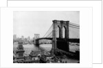 Brooklyn Bridge Over East River and Surrounding Area by Anonymous