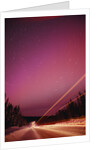 Aurora Borealis over Alaska Highway by Anonymous