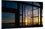Sunset Reflected on Windows by Anonymous