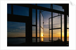 Sunset Reflected on Windows by Anonymous