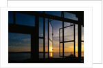 Sunset Reflected on Windows by Anonymous