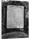 Sign at Toll Bridge by Anonymous