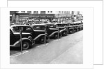 Cars Parked on Street by Anonymous