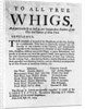 Revolutionary War Broadside Addressed to Whigs by Anonymous