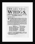Revolutionary War Broadside Addressed to Whigs by Anonymous
