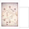 Vellum Chart of Italy and Central Mediterranean by Oliva