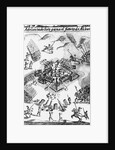 Print of De Soto's Capture of an Indian Fortified Town by Anonymous