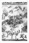 Print of De Soto's Capture of an Indian Fortified Town by Anonymous