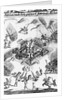 Print of De Soto's Capture of an Indian Fortified Town by Anonymous