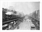Elevated Trains in Manhattan's Bowery by Anonymous