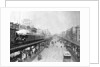 Elevated Trains in Manhattan's Bowery by Anonymous