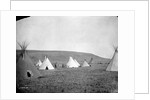 Atsina Camp Scene by Edward S. Curtis