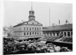 Carts and Wagons in Front of Faneuil Hall by Anonymous