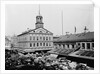 Carts and Wagons in Front of Faneuil Hall by Anonymous