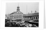 Carts and Wagons in Front of Faneuil Hall by Anonymous