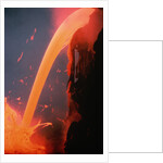 Lava Tube Pours Into Ocean by Anonymous