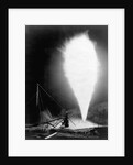 Natural gas wells, 1906. Burning well at Independence, Kansas by Anonymous