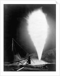Natural gas wells, 1906. Burning well at Independence, Kansas by Anonymous