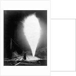 Natural gas wells, 1906. Burning well at Independence, Kansas by Anonymous