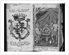 Coat of Arms of Colleredo-Meinz and Wallese Family and Three Men With New Drinks From Their Country of Origin by Anonymous