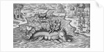 King and his Advisers Riding on the Back of a sea Monster by Anonymous