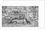 King and his Advisers Riding on the Back of a sea Monster by Anonymous