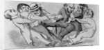 Political Cartoon Enttitled, "Rebel Enlistment-A'Willing Voluteer.'" Shows man Being Forced, 1862 by Anonymous