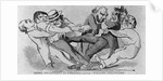 Political Cartoon Enttitled, "Rebel Enlistment-A'Willing Voluteer.'" Shows man Being Forced, 1862 by Anonymous