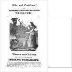 Native American Using a Tomahawk on a Women and Child by Anonymous