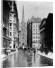 Wall Street and Trinity Church Spire, New York by Anonymous