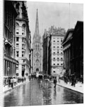 Wall Street and Trinity Church Spire, New York by Anonymous