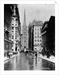 Wall Street and Trinity Church Spire, New York by Anonymous
