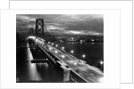 Lights Illuminate the Newly Completed San Francisco Oakland Bay Bridge by Anonymous