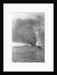 Thick Smoke Billows From Burning Oil Tanks by Anonymous