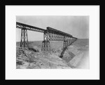 Train Crossing Bridge Over Dam by Anonymous