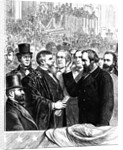 Wood Engraving Our New President Taking the Oath by Anonymous