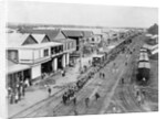 Overview of Town and Railroad Tracks by Anonymous