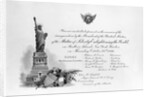 Invitation to the Inauguration of the Statue of Liberty by Anonymous