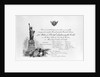 Invitation to the Inauguration of the Statue of Liberty by Anonymous