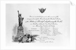 Invitation to the Inauguration of the Statue of Liberty by Anonymous