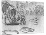 Johannes Staden Tries to Swim to a French Boat to Escape the Indians by Theodor de Bry From America by Anonymous