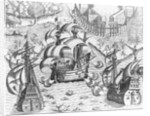 Johannes Staden Fights With French Ships and Indians in Brazil by Theodor de Bry From America by Anonymous