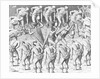 Caraibes Indians Dancing and Smoking Pipes by Theodor de Bry From America by Anonymous