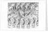 Caraibes Indians Dancing and Smoking Pipes by Theodor de Bry From America by Anonymous