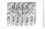 Caraibes Indians Dancing and Smoking Pipes by Theodor de Bry From America by Anonymous